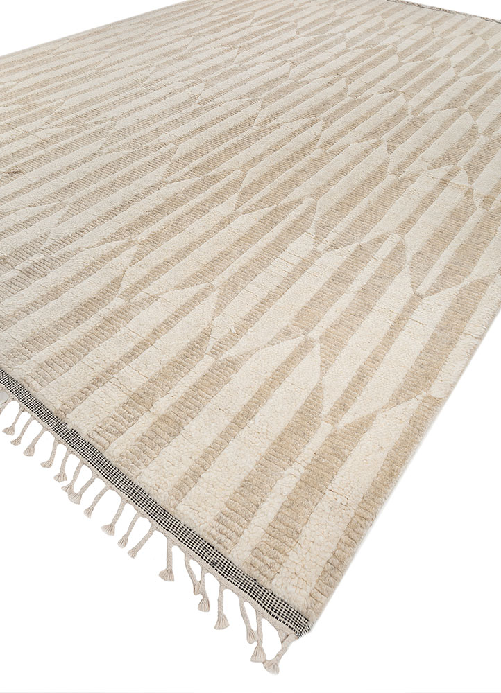 aprezo ivory wool hand knotted Rug - FloorShot