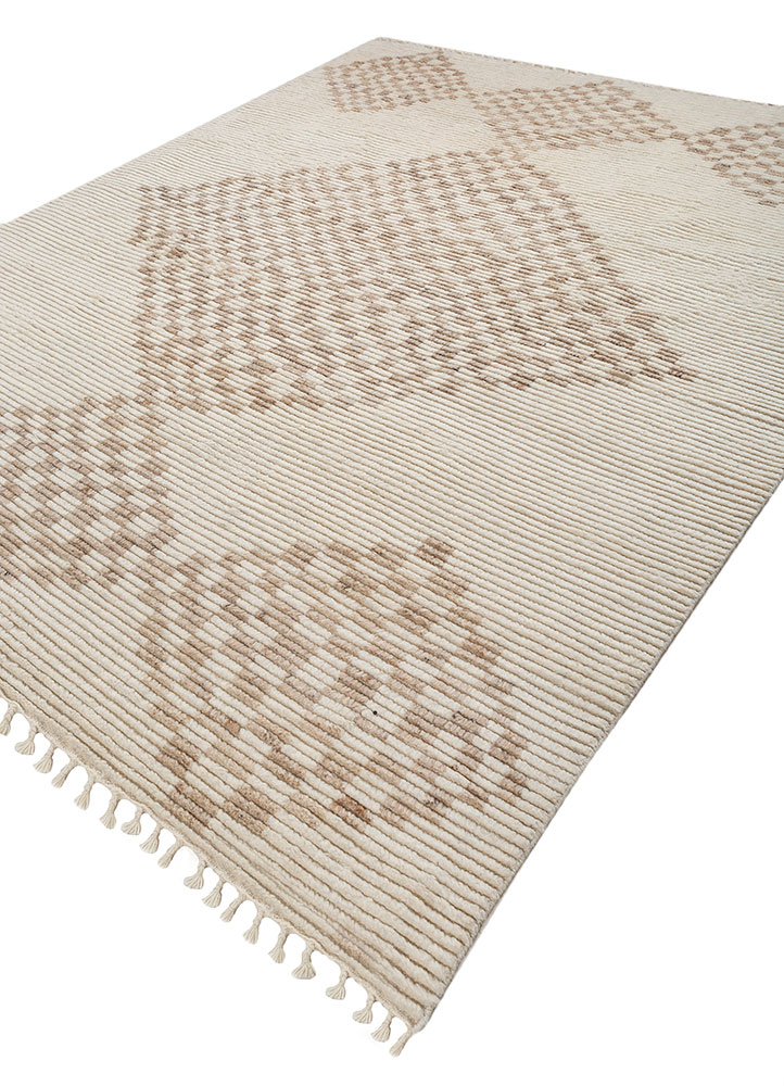 thyme ivory wool hand knotted Rug - FloorShot