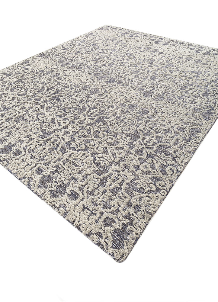 erbe beige and brown wool hand knotted Rug - FloorShot