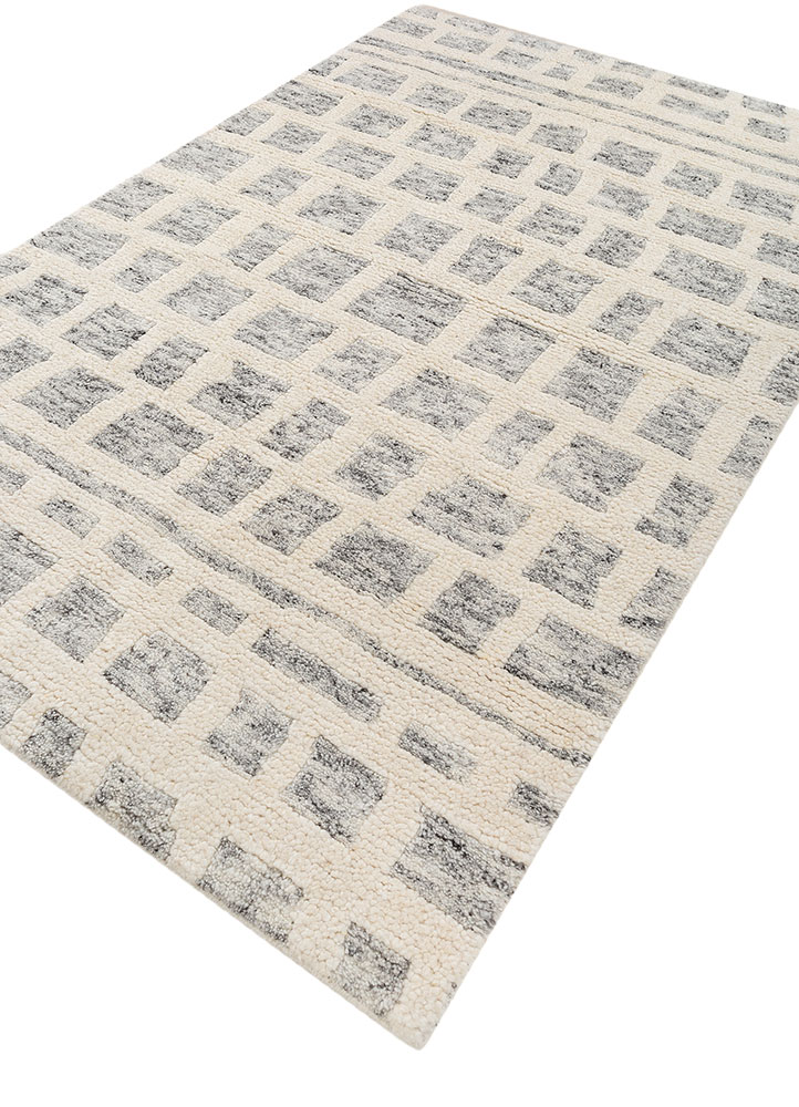 zuri ivory wool hand knotted Rug - FloorShot