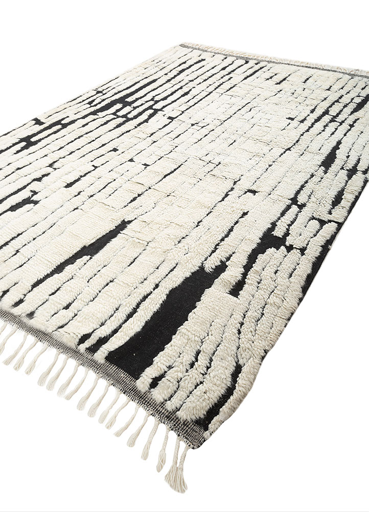 zuri ivory wool hand knotted Rug - FloorShot