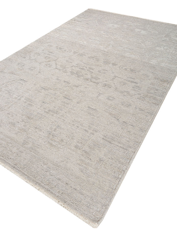 erbe grey and black wool hand knotted Rug - FloorShot
