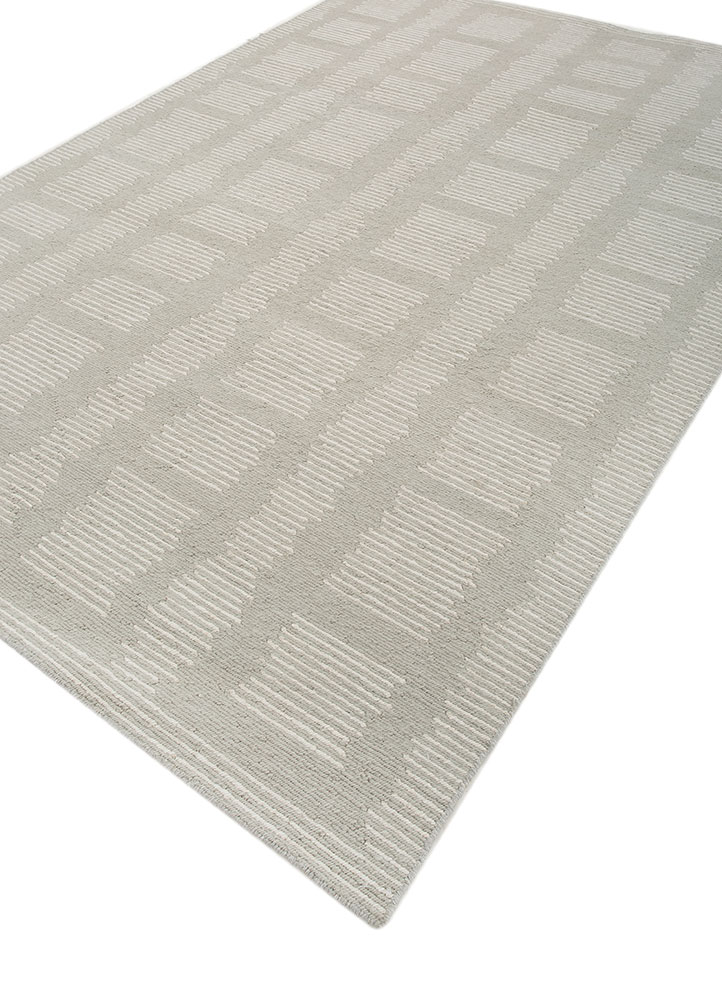 zuri grey and black wool and viscose hand knotted Rug - FloorShot