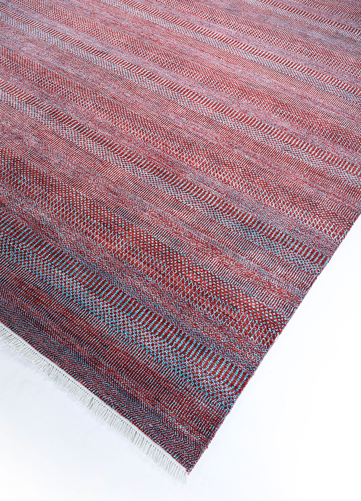 kairos grey and black wool and viscose hand knotted Rug - FloorShot