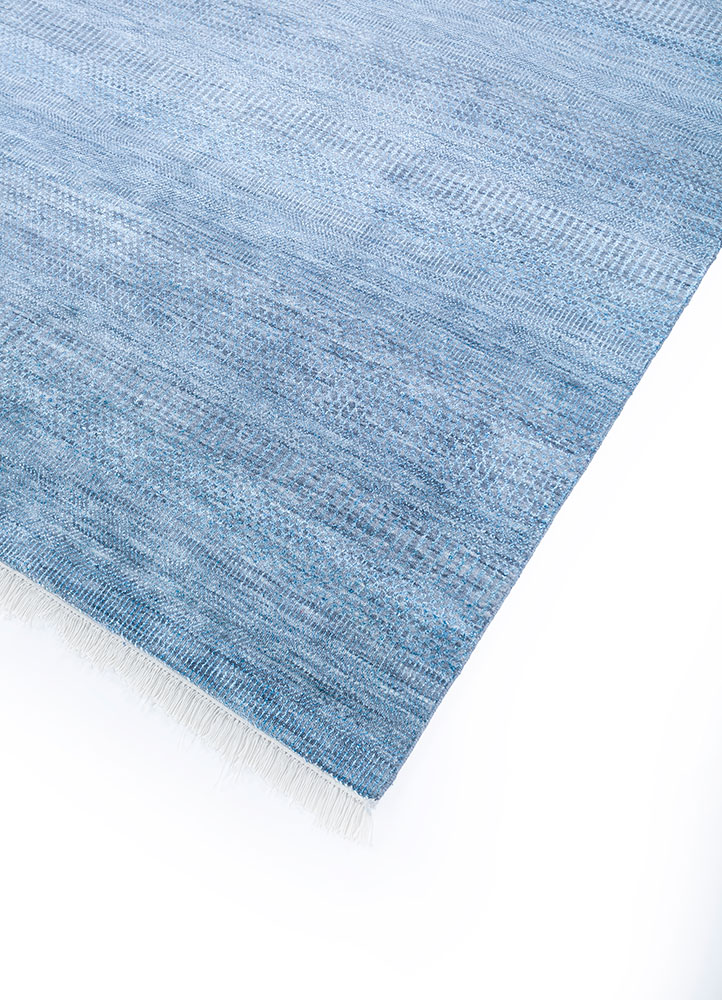 kairos blue wool and viscose hand knotted Rug - FloorShot