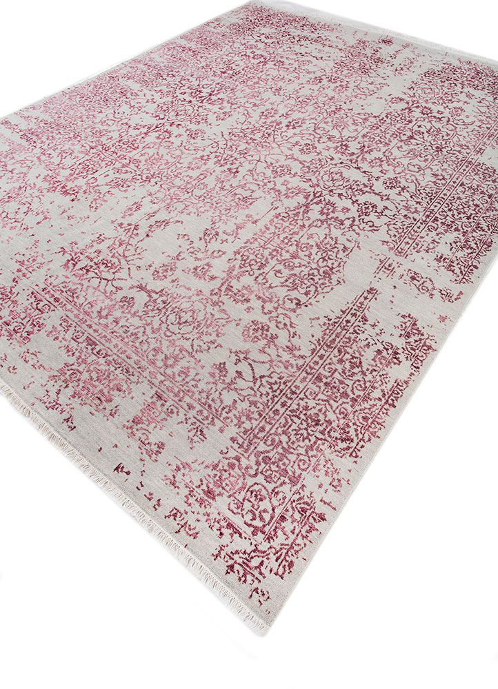 far east beige and brown wool and viscose hand knotted Rug - FloorShot