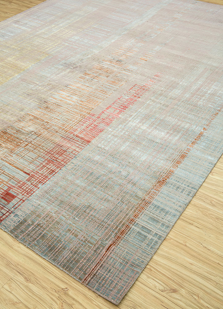 unstring by kavi multi wool and bamboo silk hand knotted Rug - FloorShot