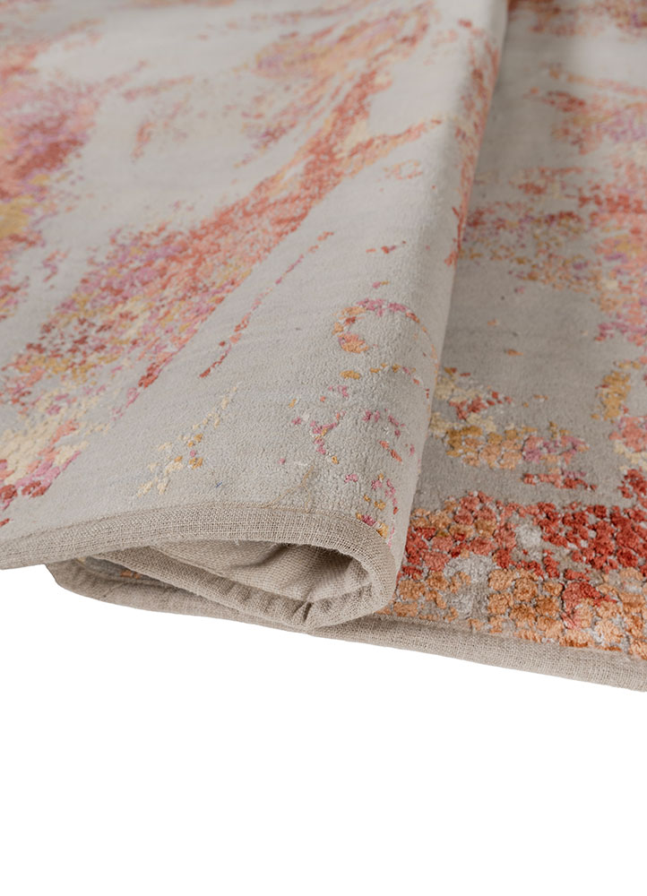 aprezo blue wool and bamboo silk hand knotted Rug - FloorShot