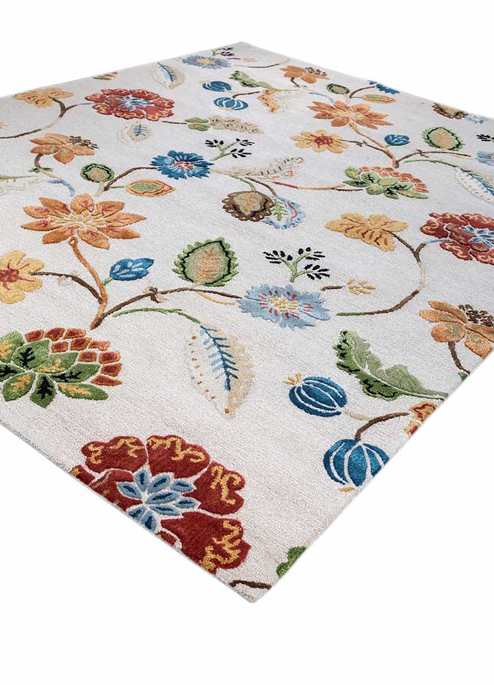 hacienda ivory wool and viscose  Rug - FloorShot