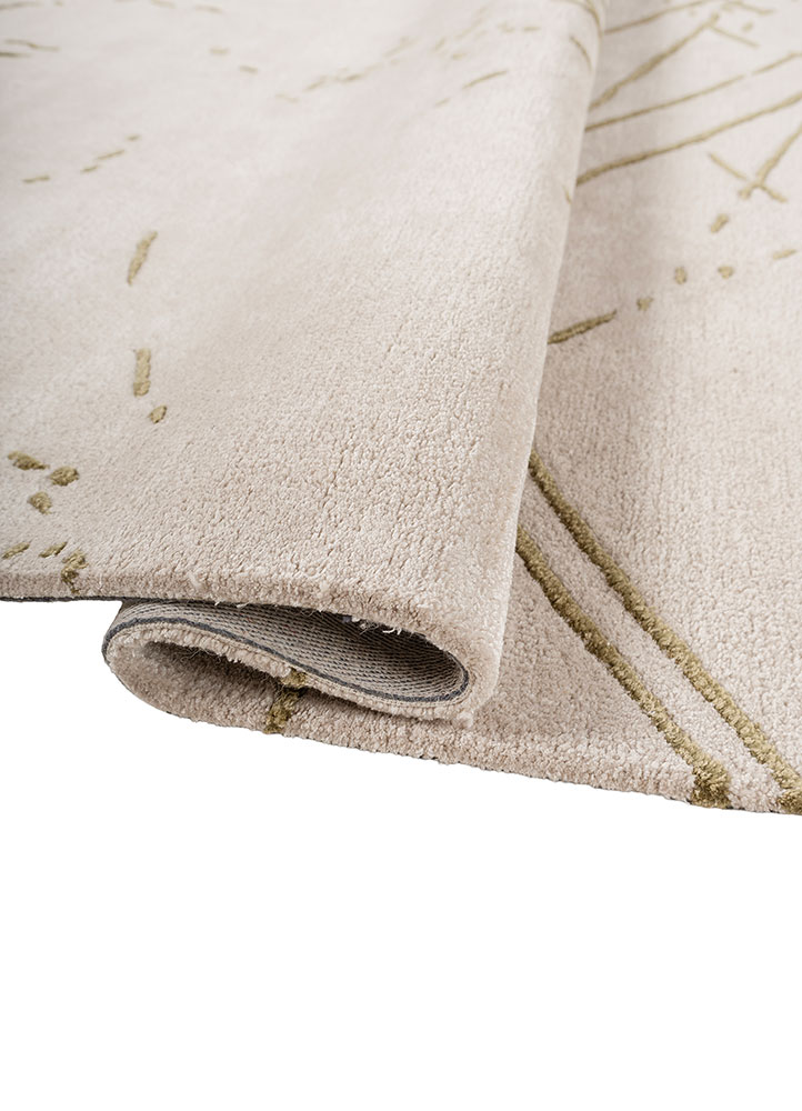 aprezo ivory wool and viscose hand tufted Rug - FloorShot