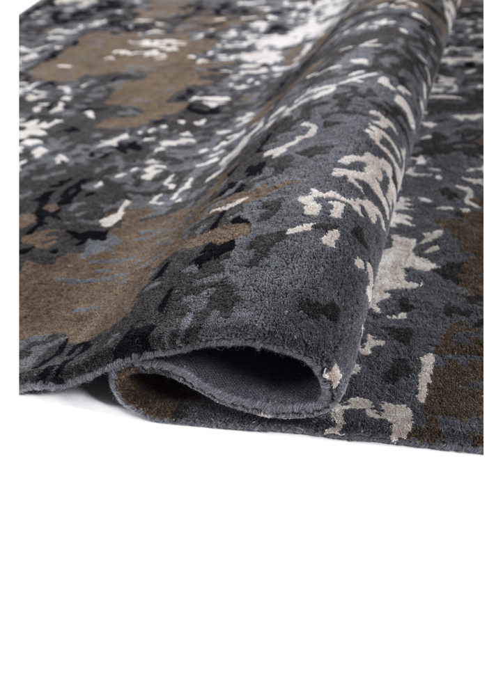 genesis blue wool and viscose hand tufted Rug - FloorShot