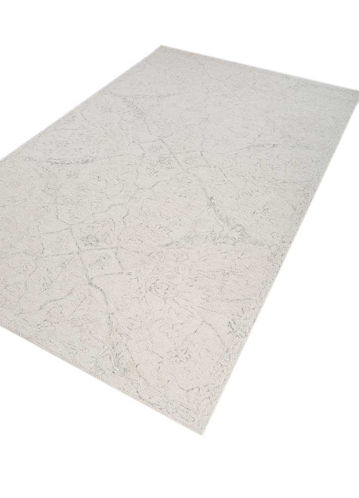imara ivory wool hand tufted Rug - FloorShot