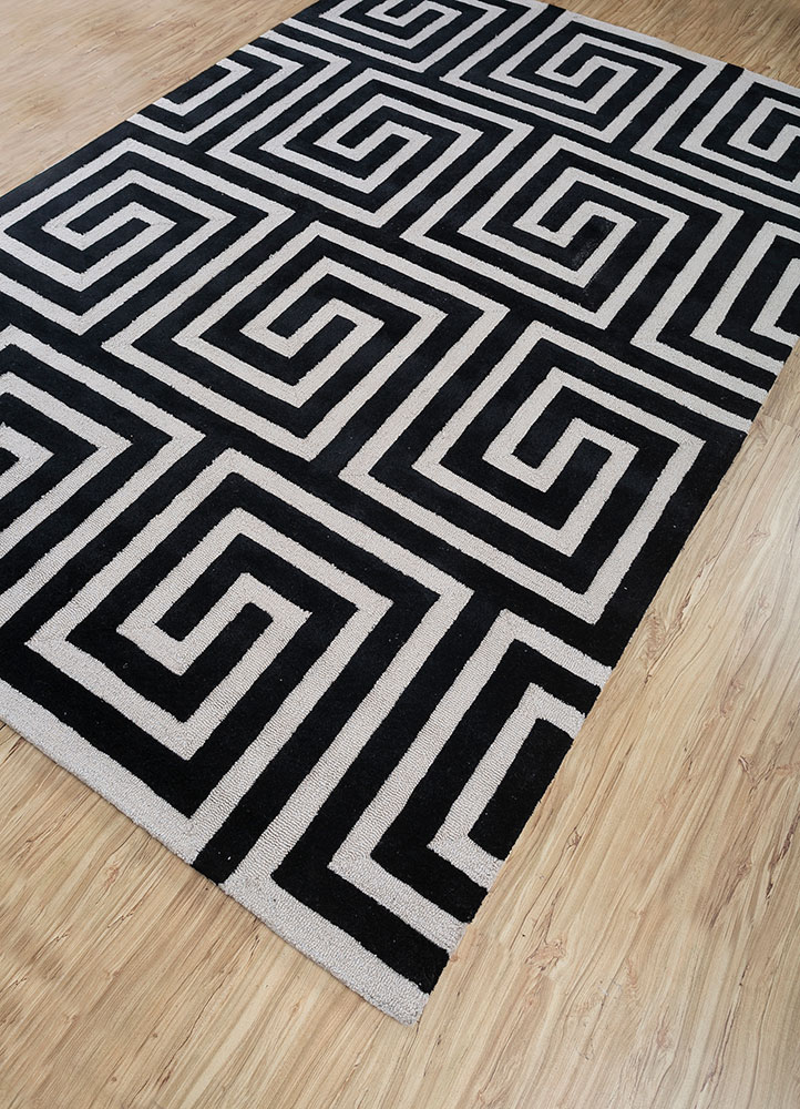 adrift ivory wool and viscose hand tufted Rug - FloorShot