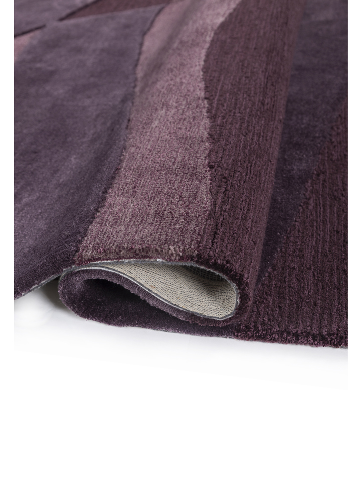 cera pink and purple wool and viscose hand tufted Rug - FloorShot