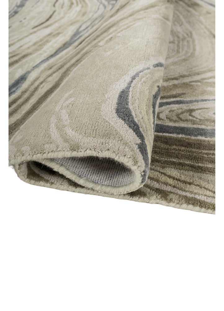 genesis green wool and viscose hand tufted Rug - FloorShot