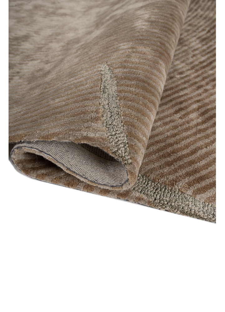 azalea beige and brown viscose  Rug - FloorShot