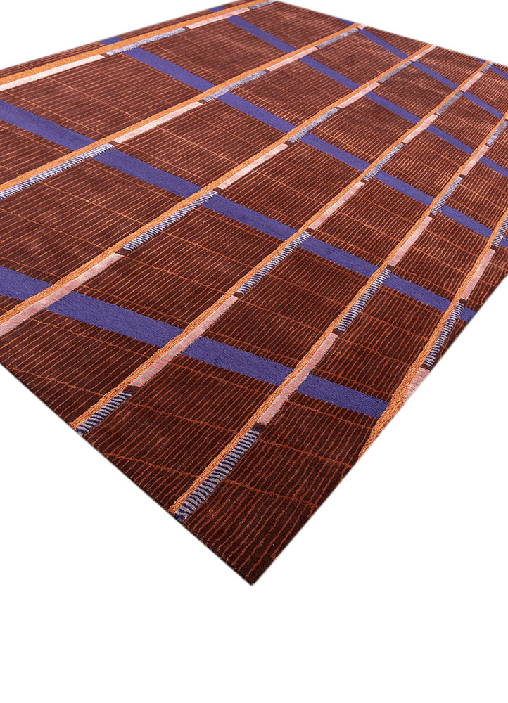 jaipur wunderkammer red and orange wool and viscose hand tufted Rug - FloorShot