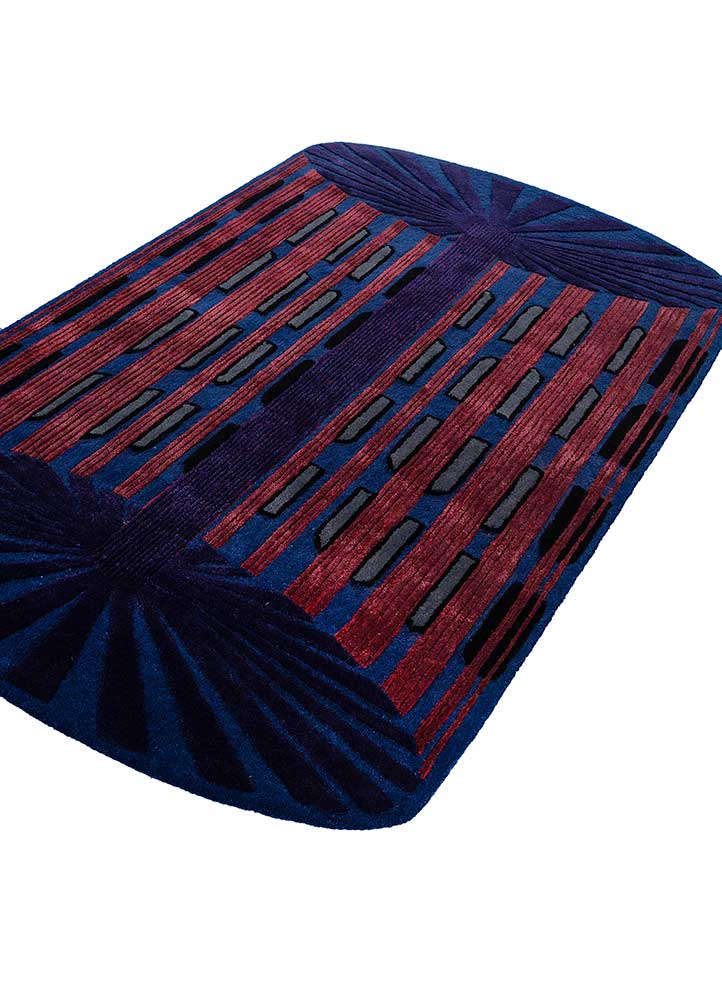jaipur wunderkammer blue wool and viscose hand tufted Rug - FloorShot