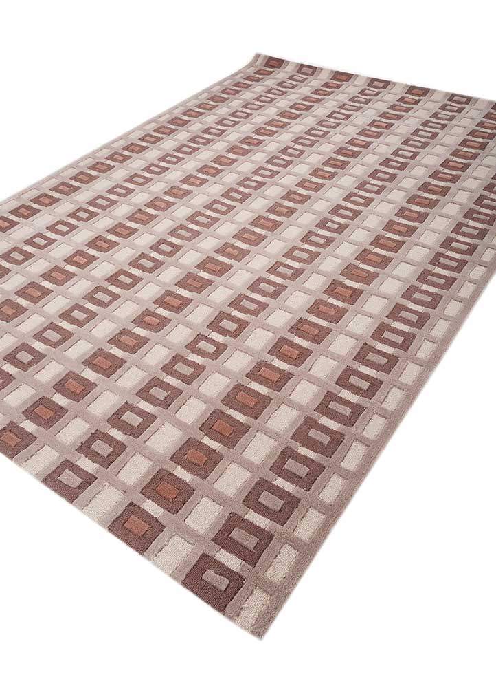 wild wanderlust beige and brown wool hand tufted Rug - FloorShot