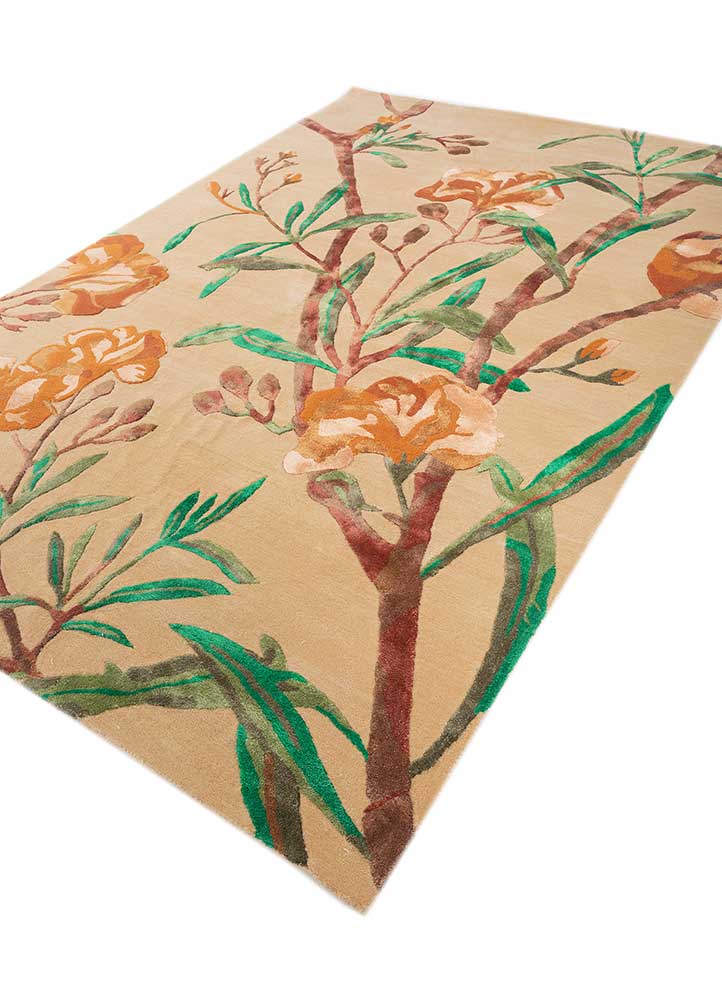 hacienda gold wool and viscose hand tufted Rug - FloorShot