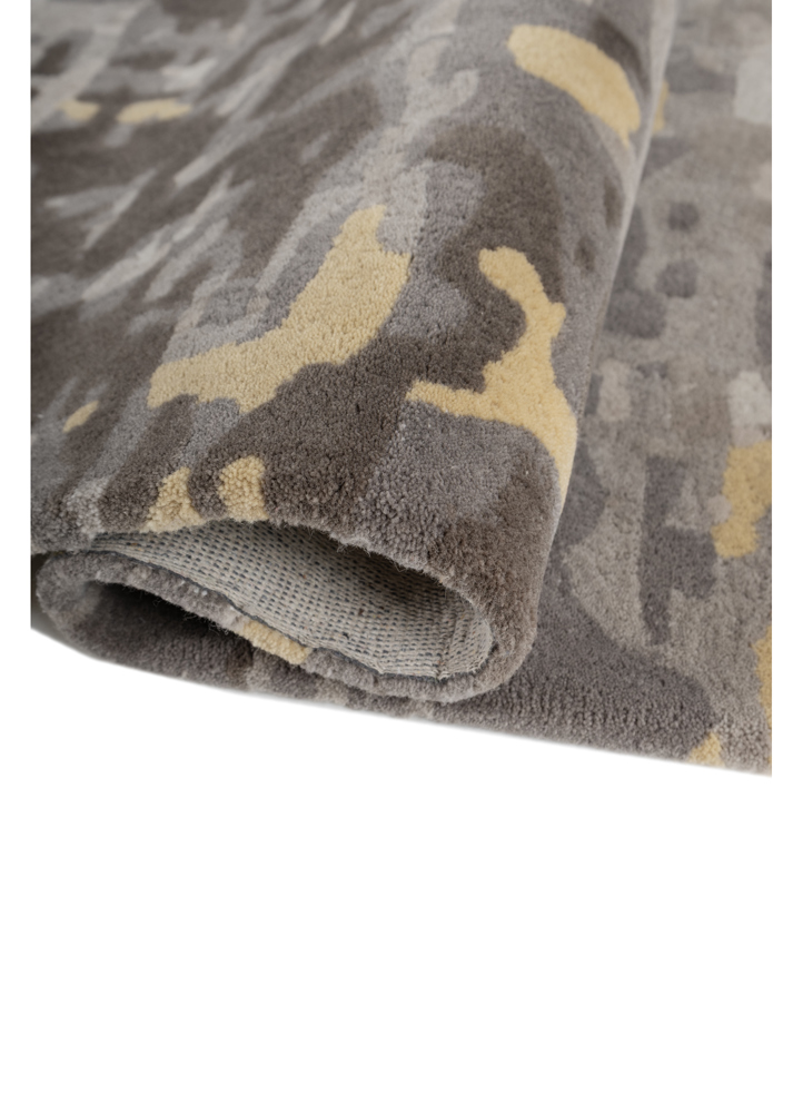 genesis grey and black wool hand tufted Rug - FloorShot