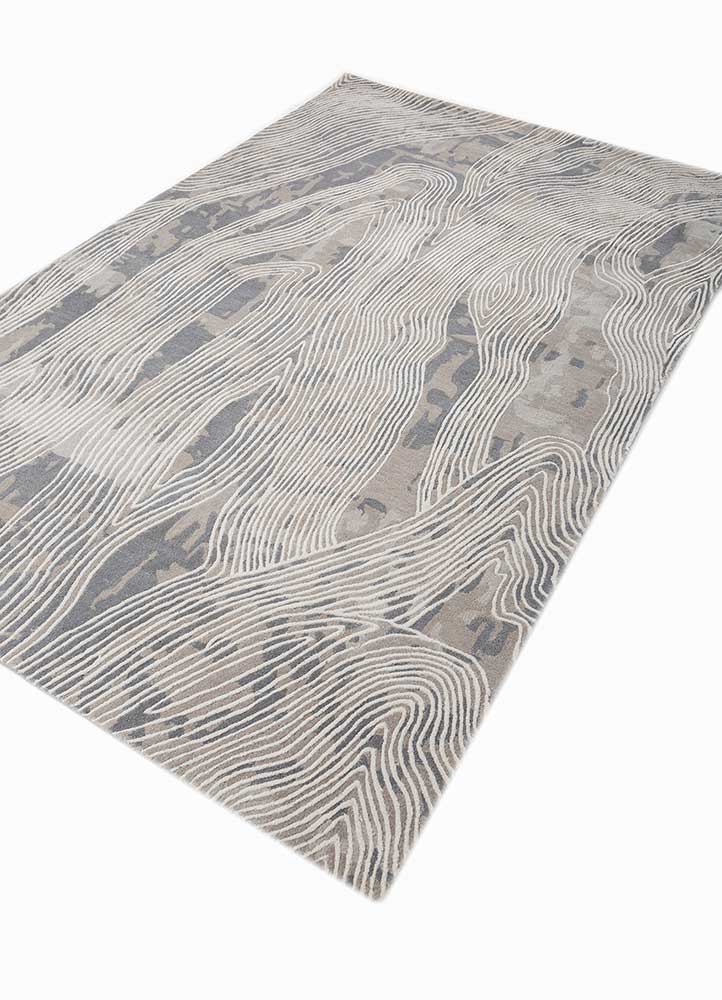 modo grey and black wool hand tufted Rug - FloorShot