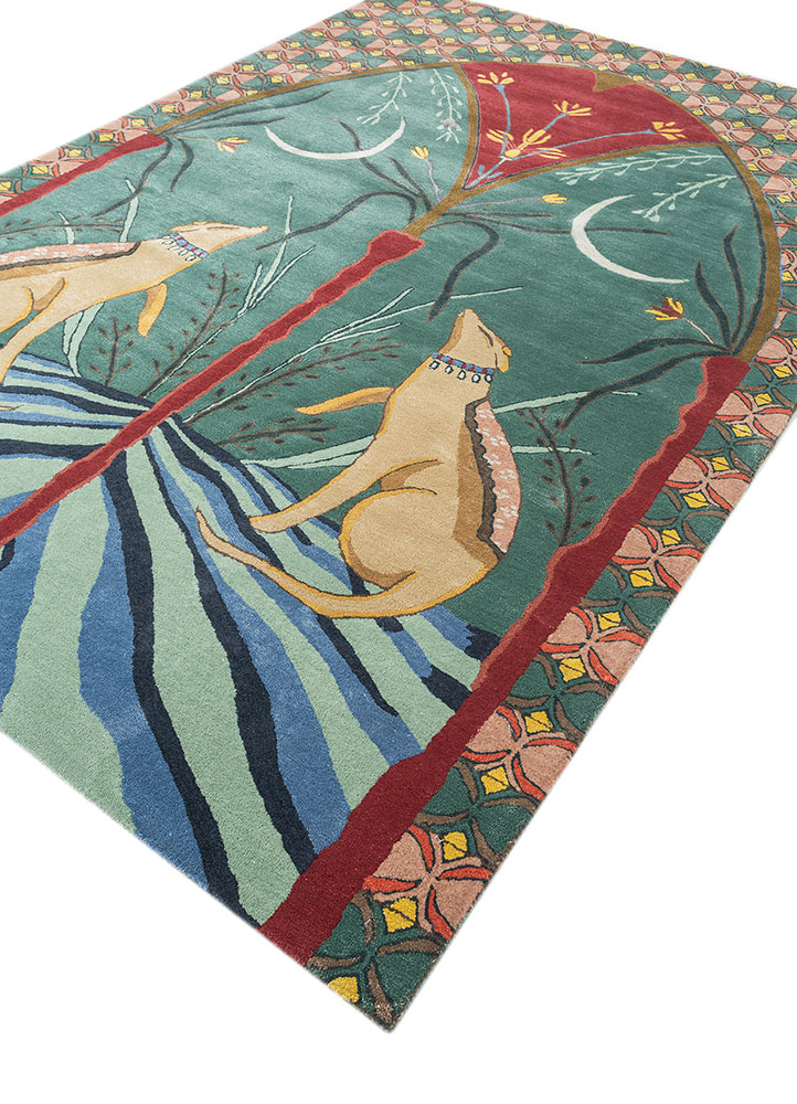 bodhi green wool and viscose hand tufted Rug - FloorShot