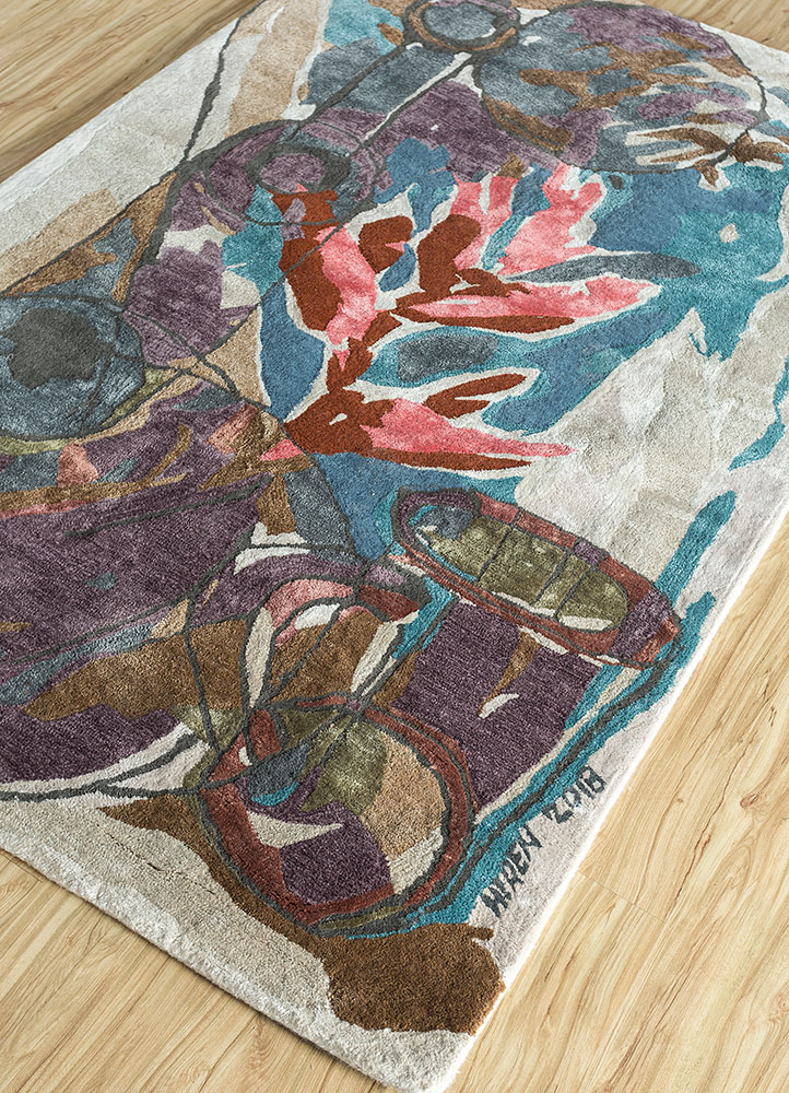 reminiscence multi wool and viscose hand tufted Rug - FloorShot