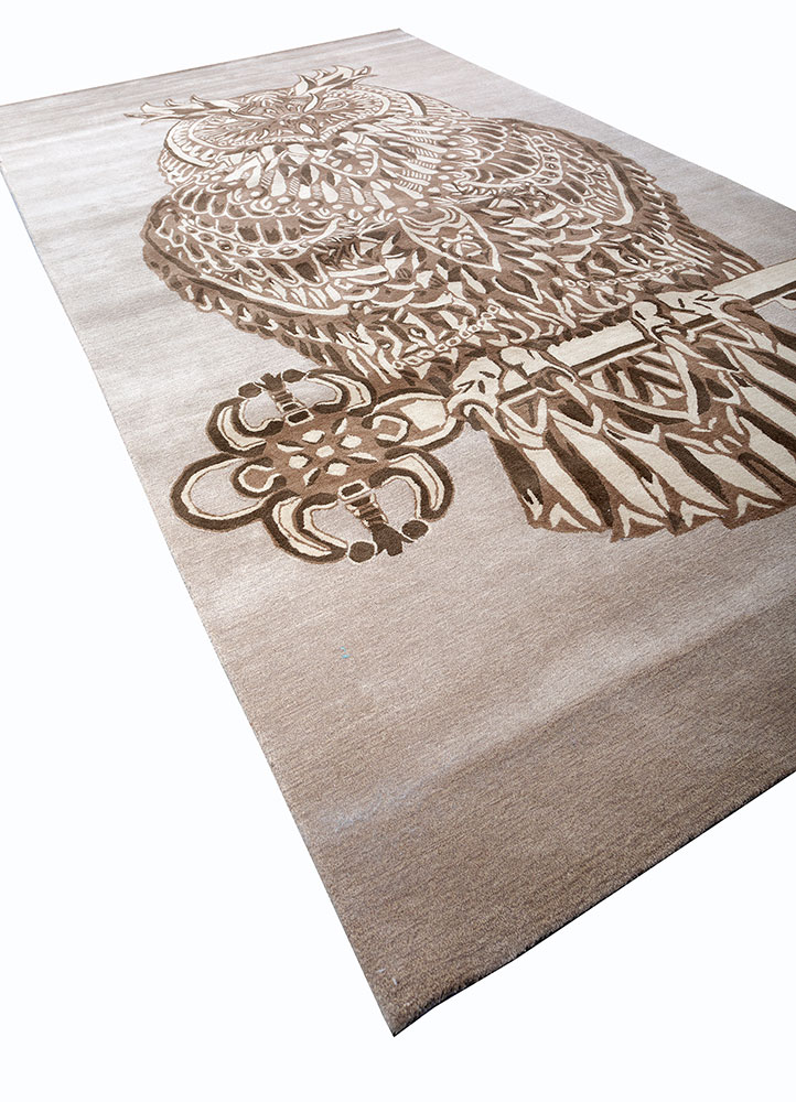 wild wanderlust ivory wool hand tufted Rug - FloorShot