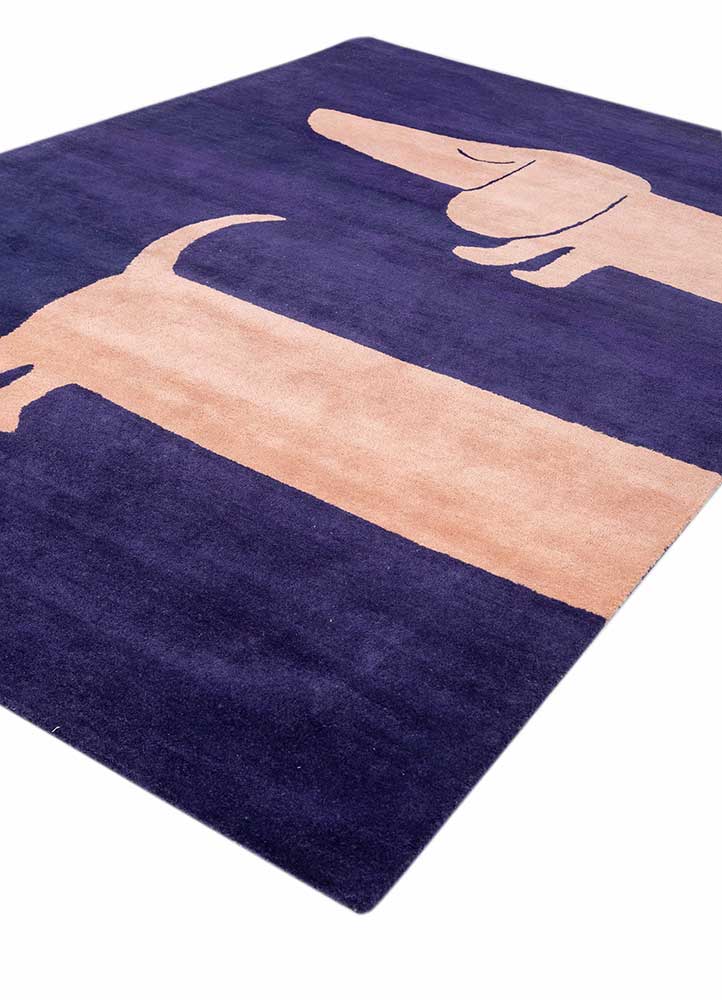 confetti pink and purple wool hand tufted Rug - FloorShot
