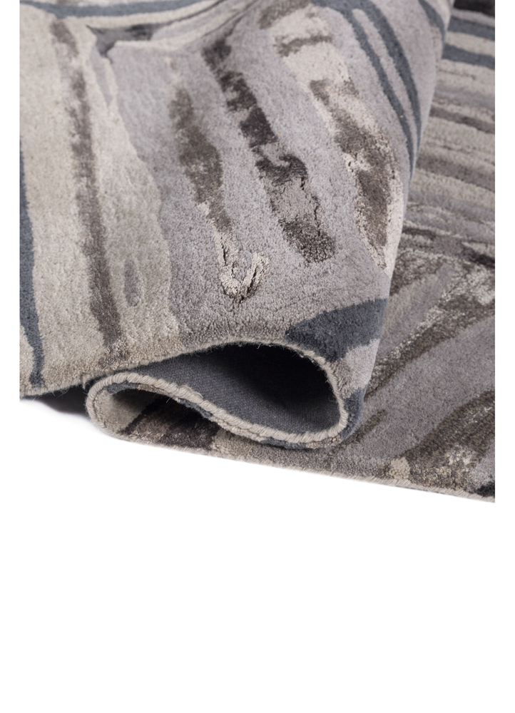 genesis blue wool and viscose hand tufted Rug - FloorShot