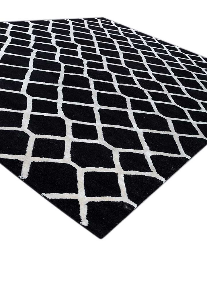 contour grey and black wool and viscose hand tufted Rug - FloorShot