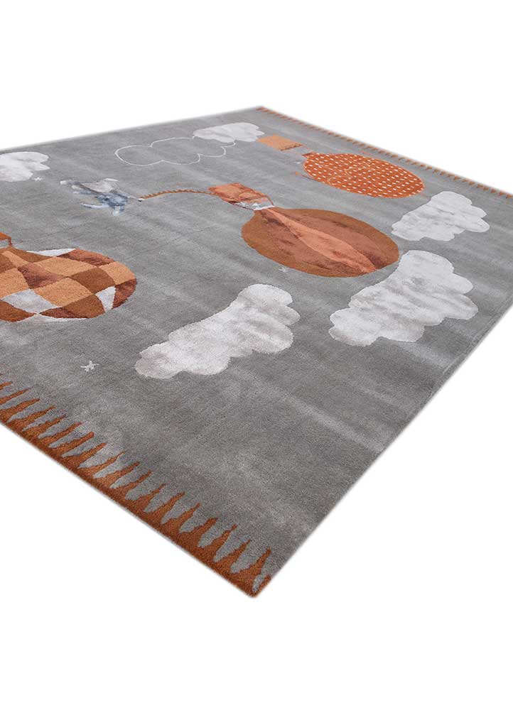confetti grey and black wool and viscose hand tufted Rug - FloorShot