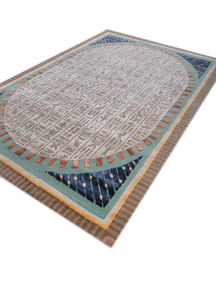 linear ivory wool and viscose hand tufted Rug - FloorShot