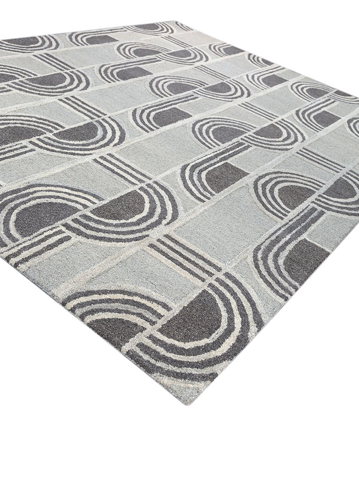 pathways ivory wool and viscose hand tufted Rug - FloorShot