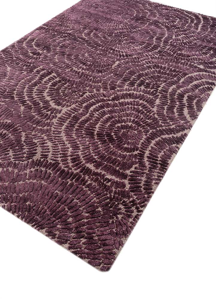 aurelia pink and purple wool and viscose hand tufted Rug - FloorShot