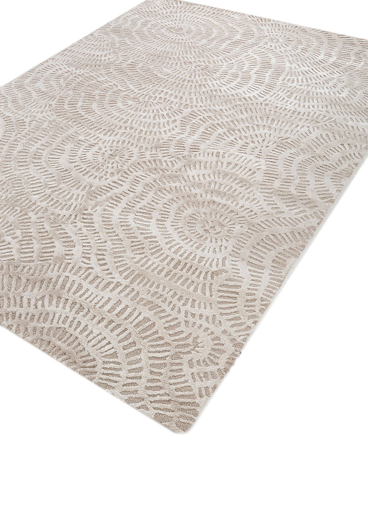 aurelia ivory wool and viscose hand tufted Rug - FloorShot