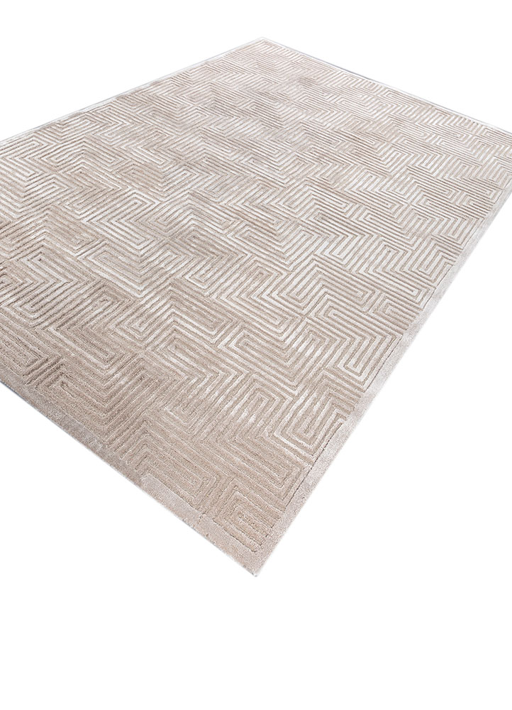 cera ivory wool and viscose hand tufted Rug - FloorShot