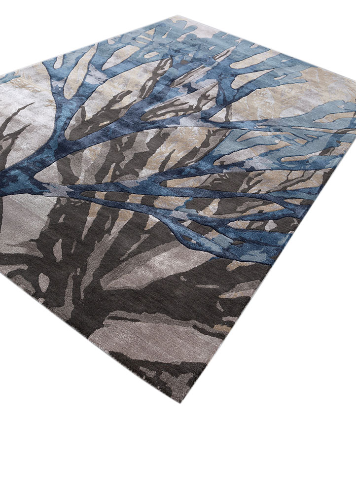 aurelia grey and black wool and viscose hand tufted Rug - FloorShot