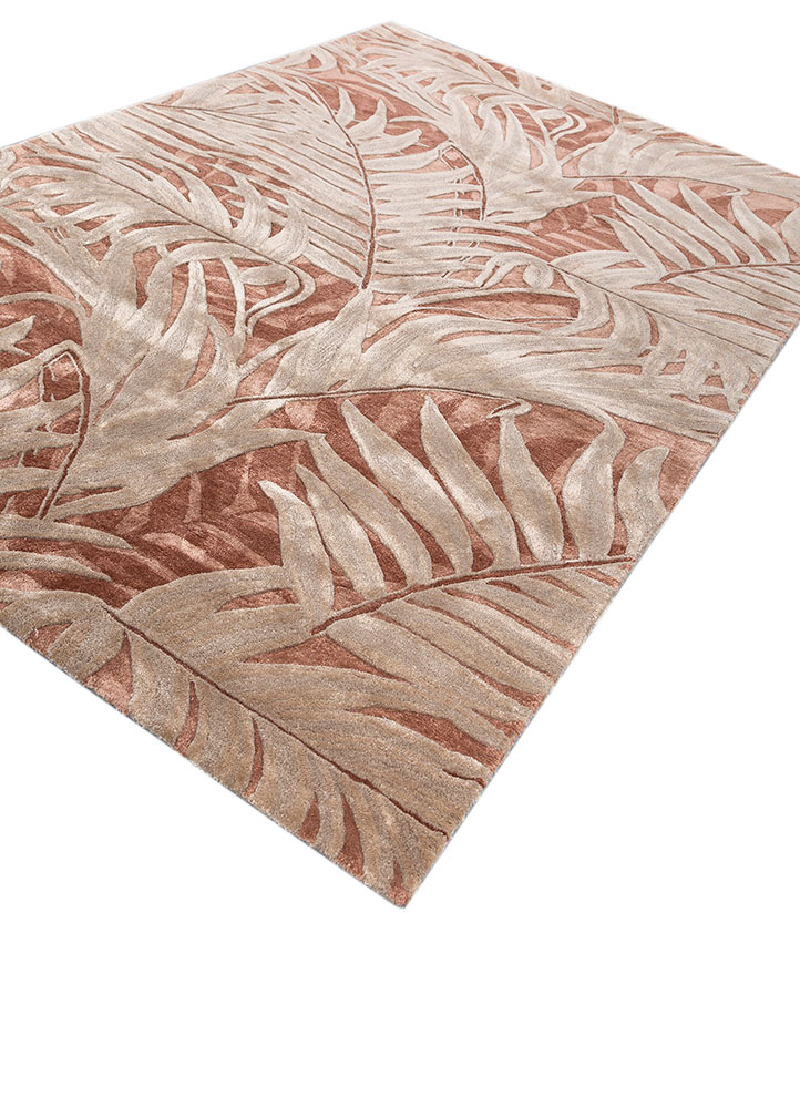 aurelia beige and brown wool and viscose hand tufted Rug - FloorShot