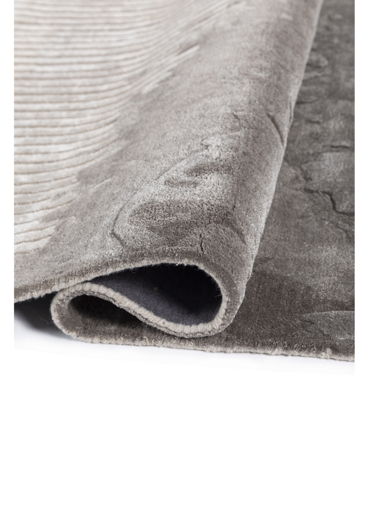 white noise ivory wool and viscose hand tufted Rug - FloorShot