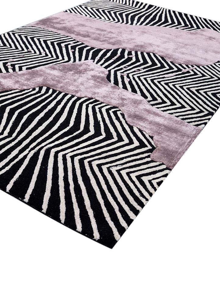 adrift grey and black wool and viscose hand tufted Rug - FloorShot
