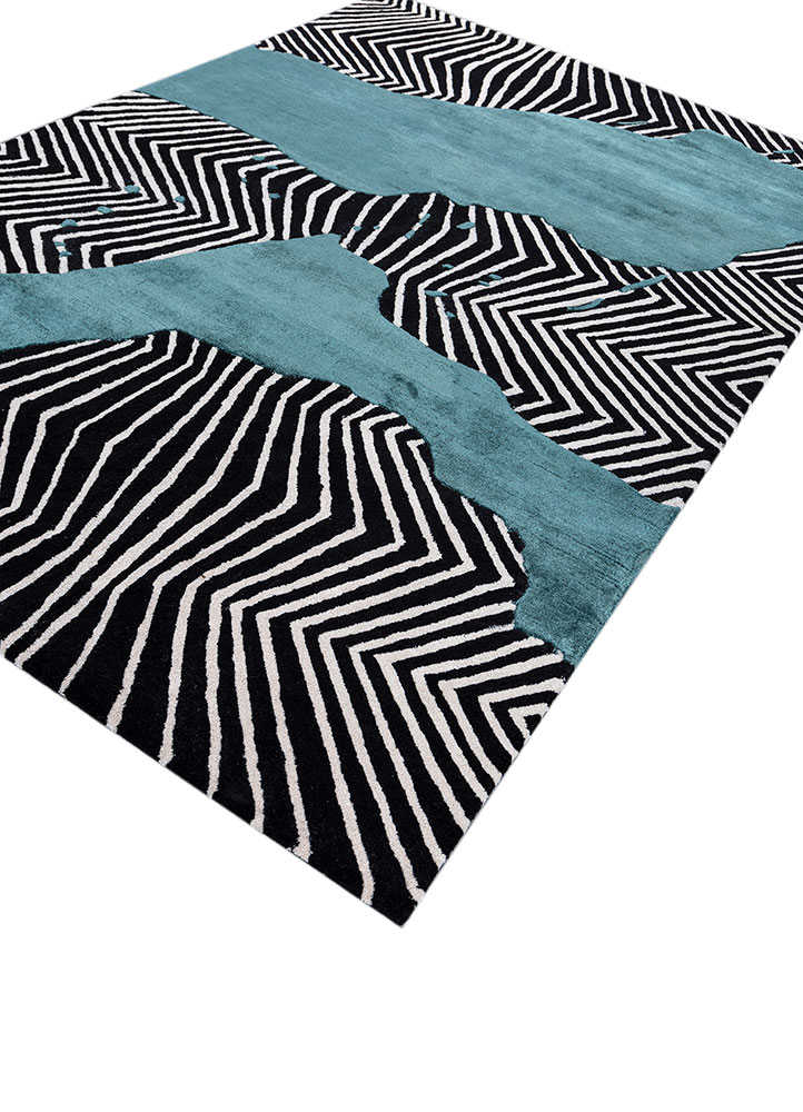 adrift grey and black wool and viscose hand tufted Rug - FloorShot