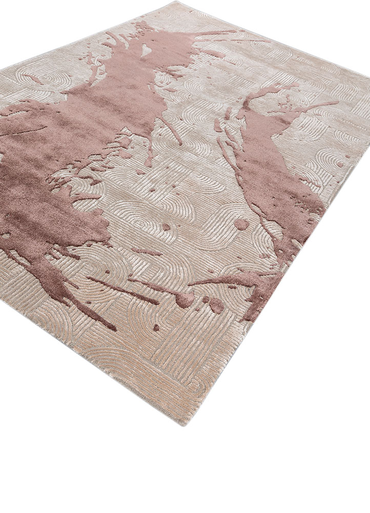 adrift beige and brown wool and viscose hand tufted Rug - FloorShot