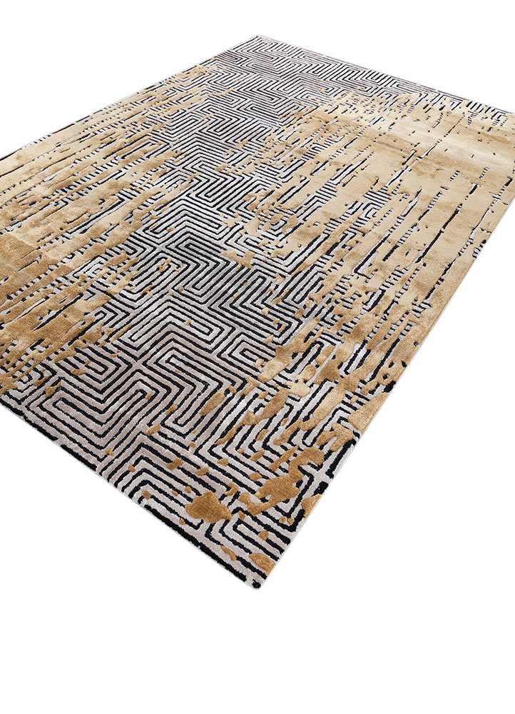 adrift gold wool and viscose hand tufted Rug - FloorShot