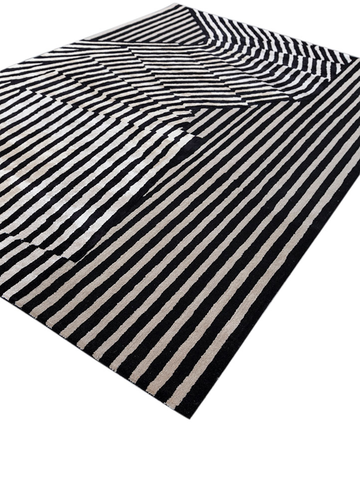 adrift grey and black wool and viscose hand tufted Rug - FloorShot