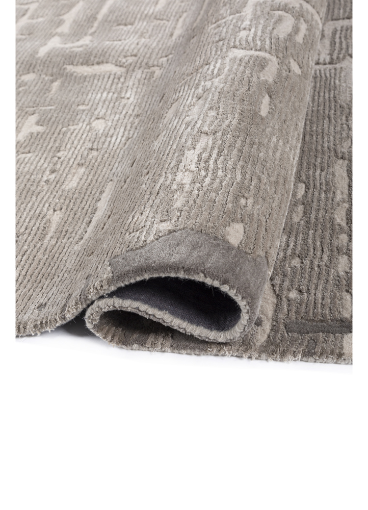 white noise grey and black wool and viscose hand tufted Rug - FloorShot