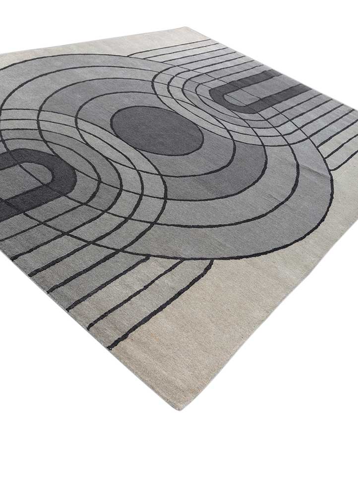 chroma grey and black wool hand tufted Rug - FloorShot