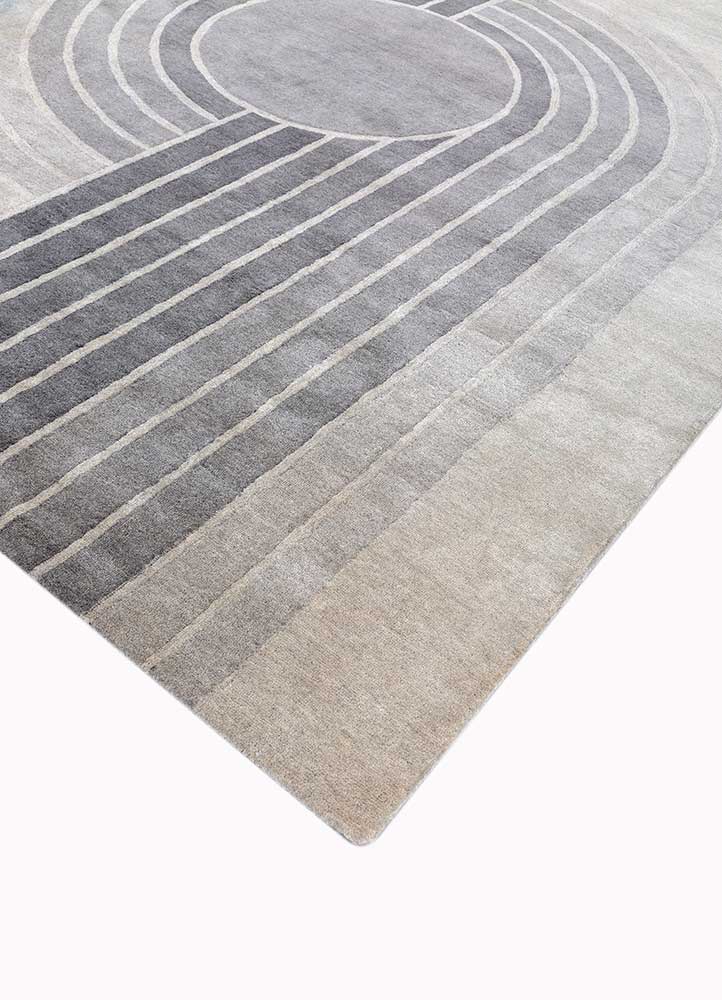 chroma grey and black wool hand tufted Rug - FloorShot