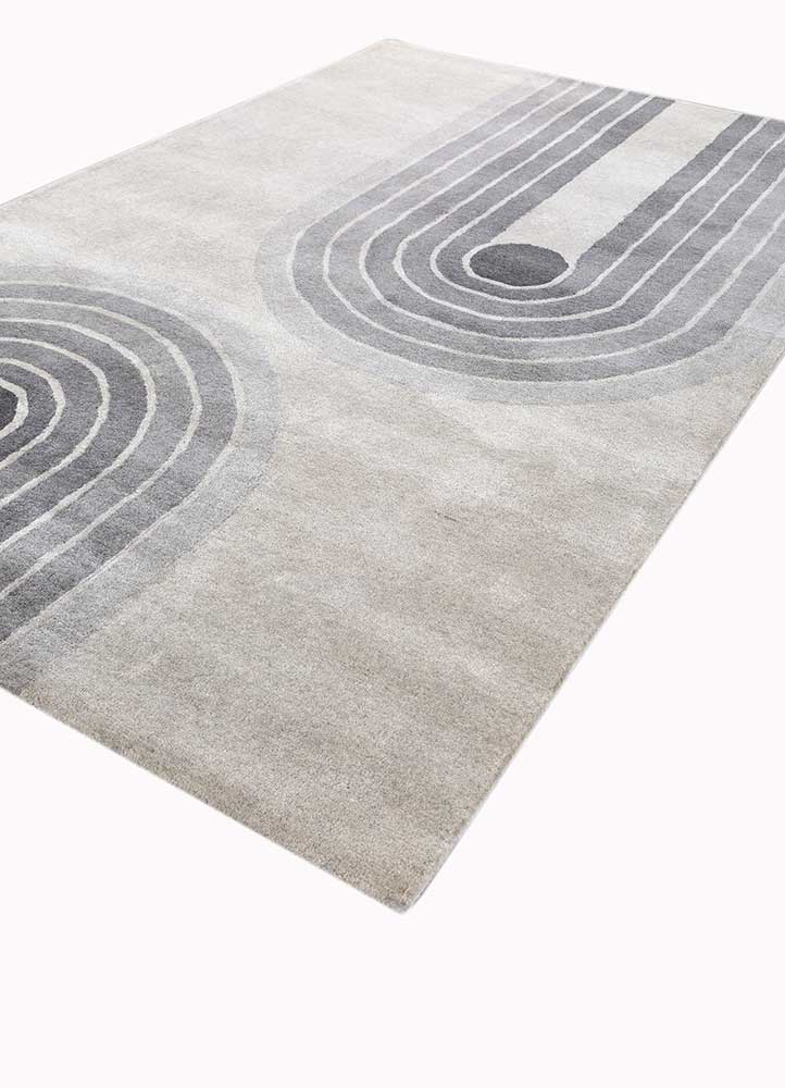 chroma grey and black wool hand tufted Rug - FloorShot